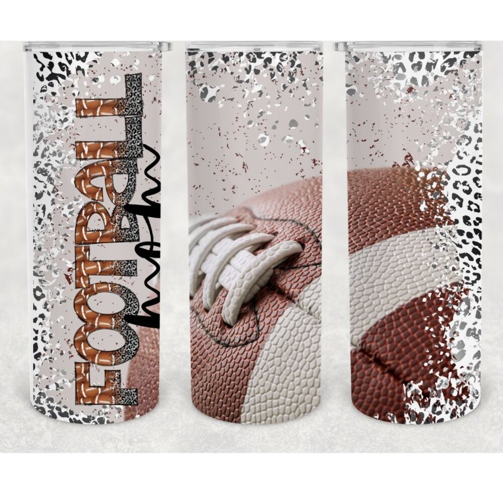 25 oz Football Mom Duo Lid double Wall Hogg Water / Coffee Tumber